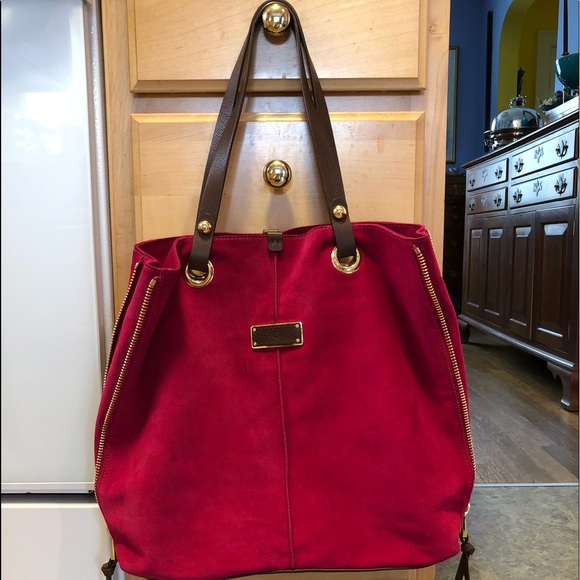 UGG Handbags - UGG Raspberry Suede Shoulder Bag
